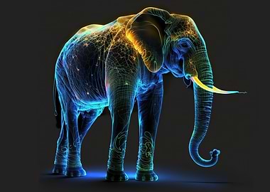 Neon elephant