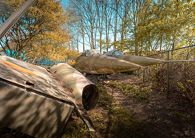 Abandoned jet fighter