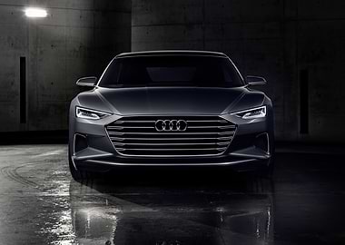 Silver Audi Super Car