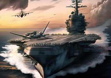 Aircraft Carrier Sunset