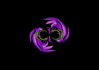 Purple moody floral art