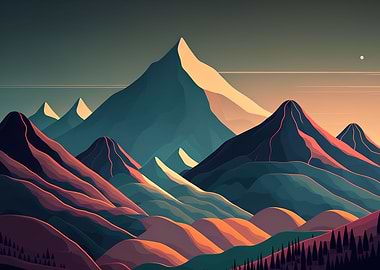 mountain lake landscape