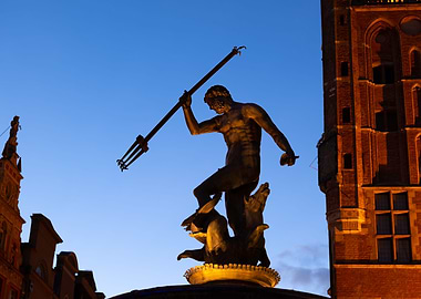 Neptune Fountain In Gdansk