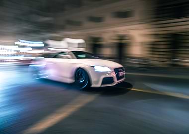 Audi TT car motion blur