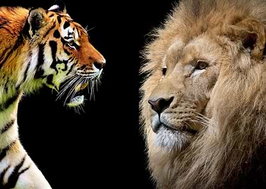 Tiger And Lion