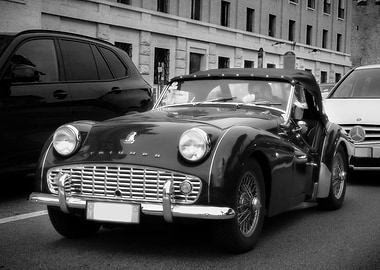 Classic vintage car black