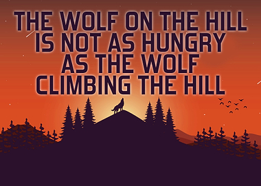 Hungry Wolf On The Hill