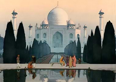 Ukiyo e Taj Mahal