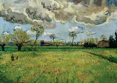 Landscape Under a Stormy