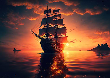Ship Sunset