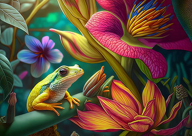 Rain forest tree frog