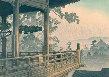 Kawase Hasui Temple Nara