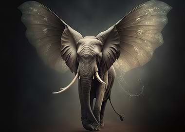 Elephant flying