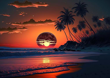 Beach Sunset landscape