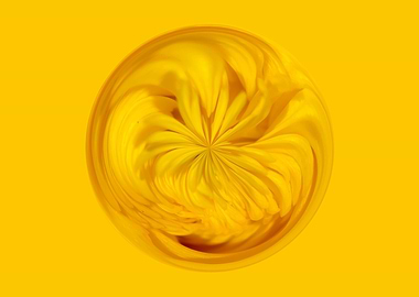 Yellow botanical abstract
