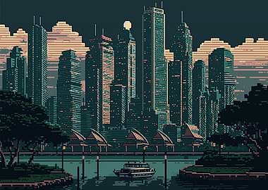 Singapore Pixel art