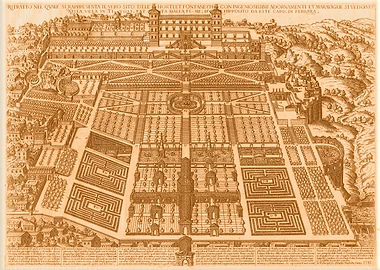 Ancient Tivoli gardens map