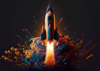 Space Launch Rocket Clouds