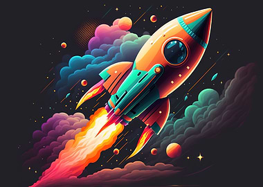 Space Launch Rocket Clouds