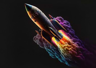 Space Launch Rocket Clouds