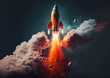 Space Launch Rocket Clouds