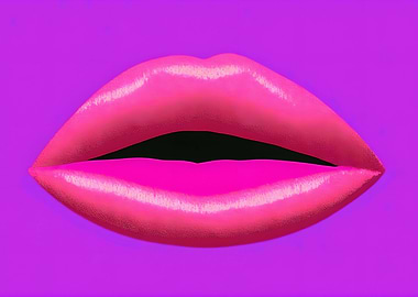 Lips bubblegum pink vaporw