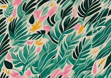 Boho Leaf floral pattern