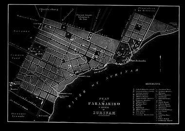 Paramaribo Suriname map