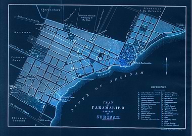 Paramaribo Suriname map