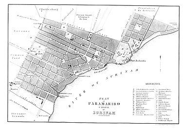 Paramaribo Suriname map