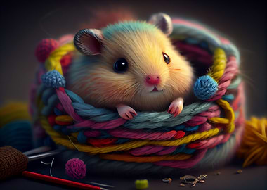 Colorful hamster