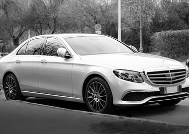 silver Mercedes Sport car