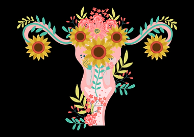 Uterus Flower Womens