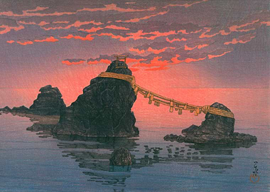 Wedded Rocks Hasui Kawase