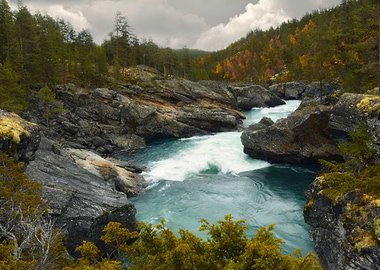 Mountain stream in Norway