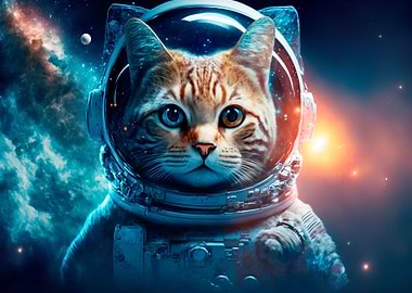 Beautiful cat to space