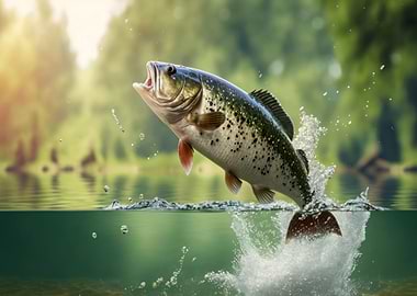 Fish jumping out of water