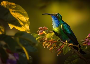 Bluegreen hummingbird