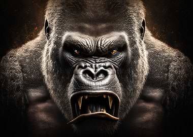 Portrait adult gorilla