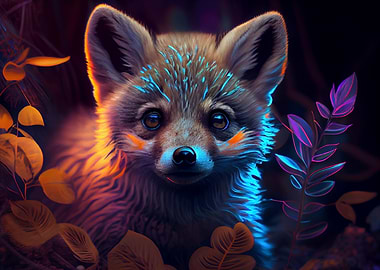 Colorful wolf