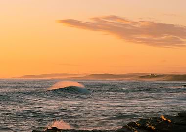 Sunset Ocean Wave