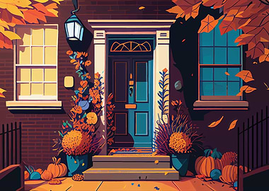 front door of house yard