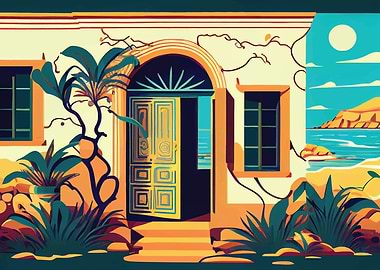 front door of house yard