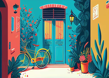 front door of house yard