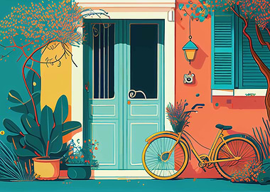 front door of house yard