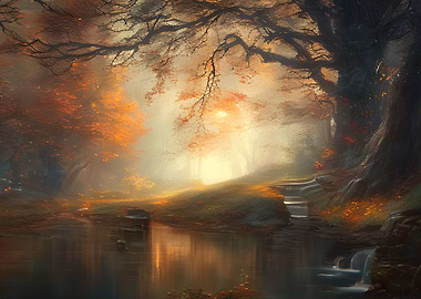 Autumn trees in the forest