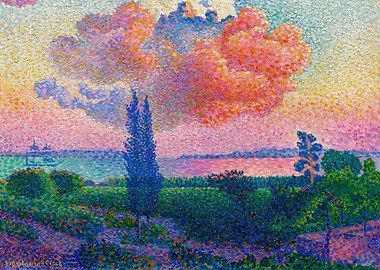 The Pink Cloud Cross Art