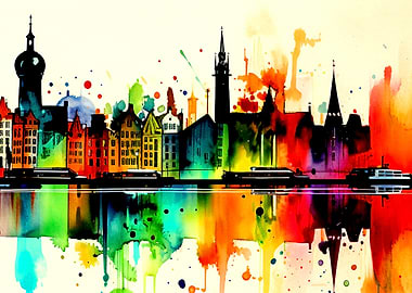 Watercolor City