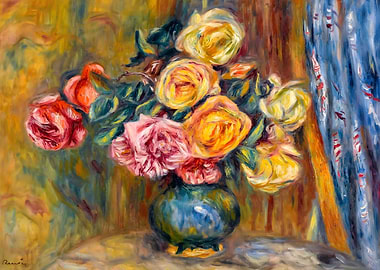 Renoir Les Roses Au Rideua
