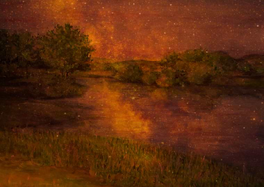 Cosmic river landscape